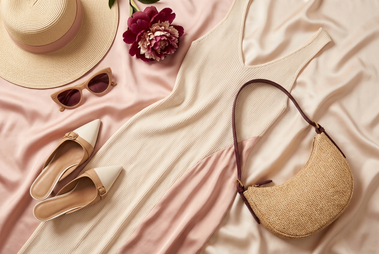 The Weekend Brunch Look — flat-lay of the full outfit
